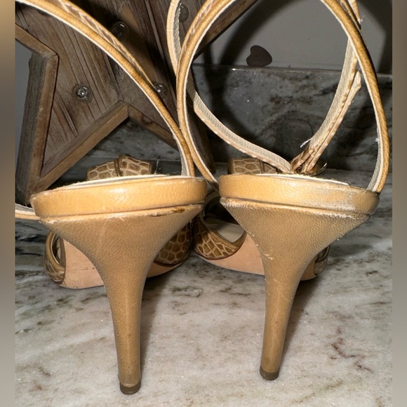 DIOR Embossed Ankle Strap Heel 38.5 - Picture 3 of 14